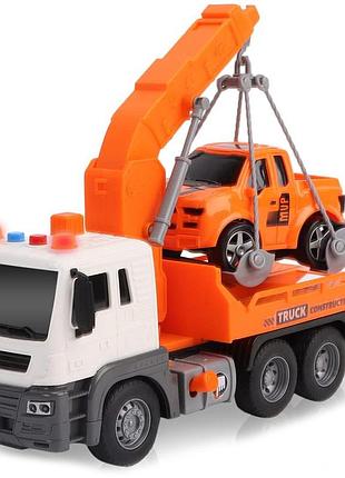 Игрушка эвакуатор с машинкой инерционный со светом и звуком