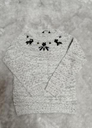 Нарядный вязаный свитер george на 5-6 лет