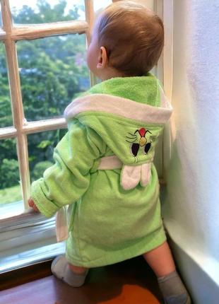 Дитячий теплий халат з бавовни для хлопчика та дівчинки на 2/2 роки