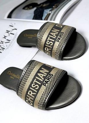 Шльопанці сірі металік текстиль жіночі весна літо