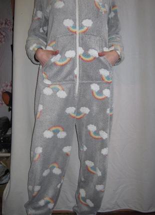 Піжама кігурумі peacocks жіноча б/в тепла розмір 14-16 (44-46)