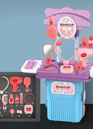 Ігровий набір валіза suitcase transformable makeup, дитяча косметика, дитяча косметика для дівчаток (ck05a)