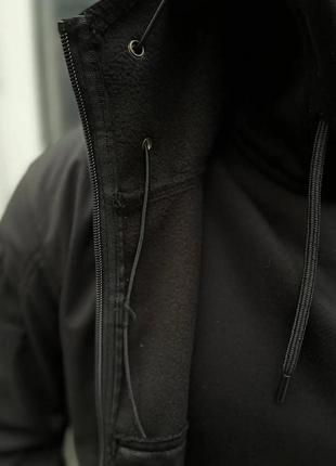 Тактична куртка soft shell чорна6 фото