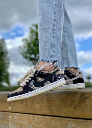 Nike sb dunk low x travis scott кроссовки2 фото