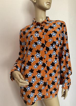 Віскозна принтова не приталена рубашка /xl- xxl/ brend asos