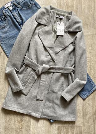Zara пальто под пояс, пальто, пальто с поясом, куртка, курточка4 фото
