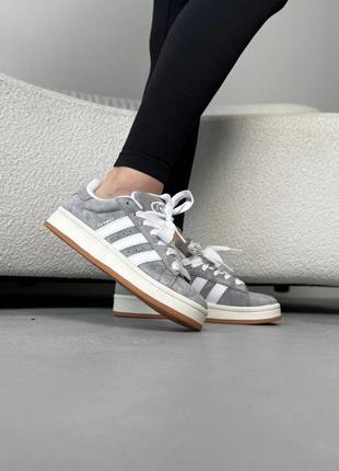 Адідас кампус кеди замшеві adidas campus 00s grey/white2 фото