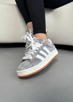 Адідас кампус кеди замшеві adidas campus 00s grey/white4 фото