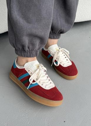 Adidas gazelle red and blue sale
