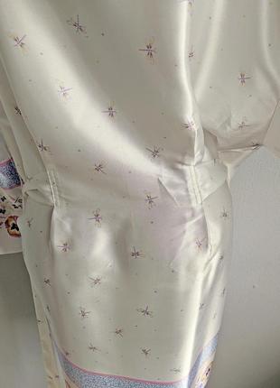 Атласний халат, квітковий принт*5 фото