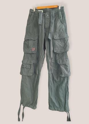 Surplus tex airborne vintage cargo vtg штани брюки карго джинси мультипокет на утяжках multi pocket parachute парашути carhartt