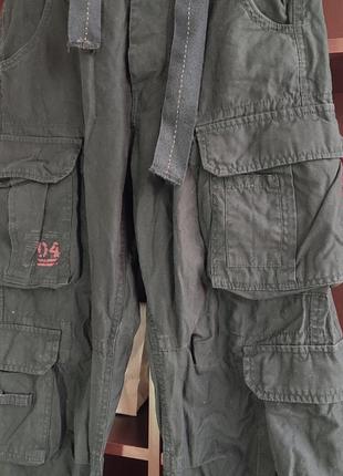 Surplus tex airborne vintage cargo vtg штани брюки карго джинси мультипокет на утяжках multi pocket parachute парашути carhartt3 фото