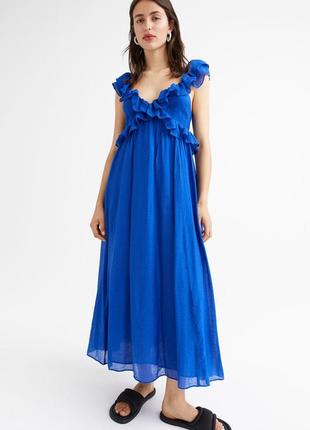 Платье сарафан миди из вискозы h&m1 фото
