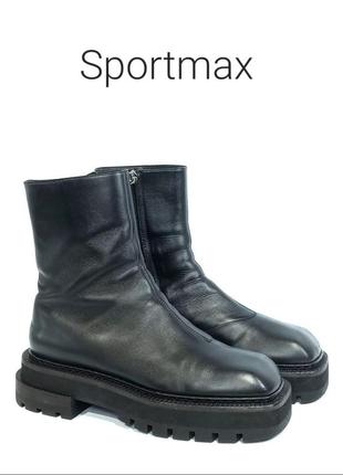 Кожаные женские ботинки sportmax оригинал
