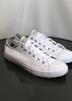 Кеди жіночі converse chuck taylor all star шкіра оригінал кеды женские кожа3 фото