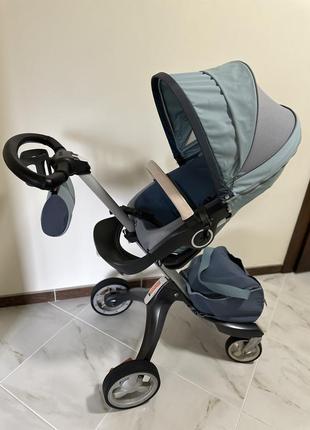 Коляска stokke xplory v3 2in1, люлька та прогулянковий блок4 фото