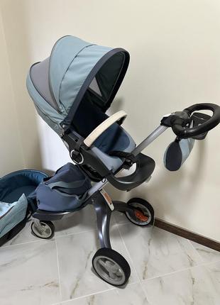 Коляска stokke xplory v3 2in1, люлька та прогулянковий блок2 фото