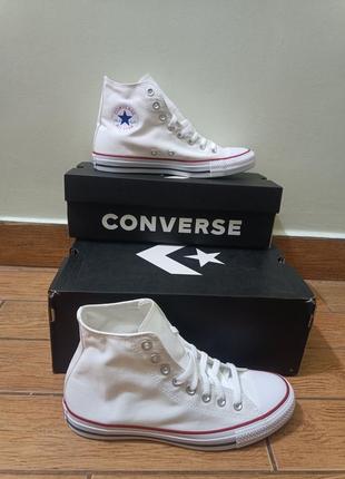 Кеды высокие белые converse all star hi white m7650c original оригинал