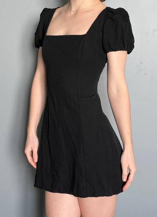 Черное платье zara с открытой спиной1 фото