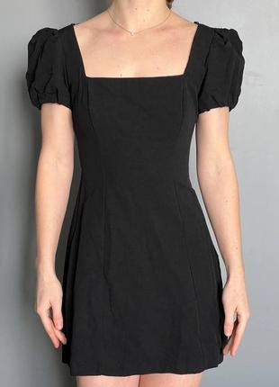 Черное платье zara с открытой спиной4 фото