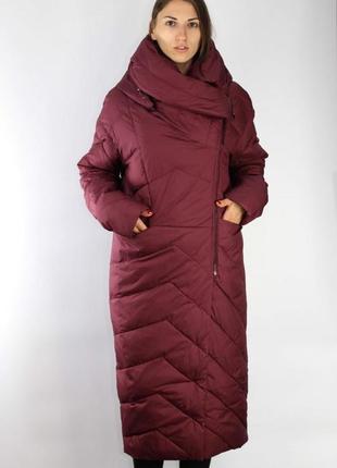 Стильный пуховик одеяло тёплый оверсайз с капюшоном куртка длинная пальто плащ