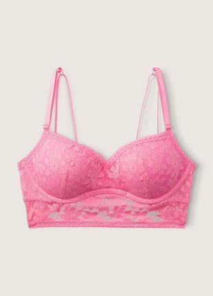 Бралет pink  lace push-up bralette від  victoria´s secret.  оригінал. новий.3 фото