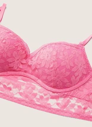 Бралет pink  lace push-up bralette від  victoria´s secret.  оригінал. новий.4 фото