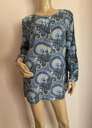 Віскозна принтова блузка/l/ brend free quent
