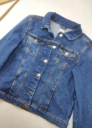 Джинсівка на дівчинку куртка джинсова синього кольору від бренду denim co 1523 фото