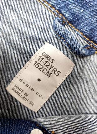 Джинсівка на дівчинку куртка джинсова синього кольору від бренду denim co 1524 фото