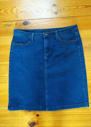 Базова джинсова міні-спідниця3 фото