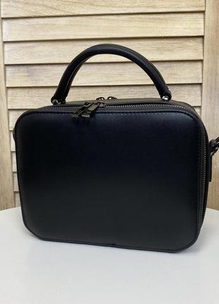 Женская мини сумочка клатч под рептилию черная, маленькая сумка через плечо эко кожа6 фото
