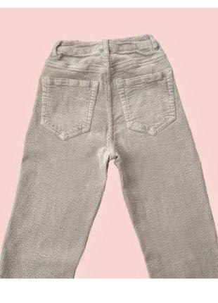Джинси вельветові штани клеш брюки у рубчик кльош широкі джинси з високою талією прямі труби
