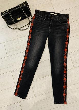 Брендові оригінальні жіночі стильні джинси скінні від levis1 фото