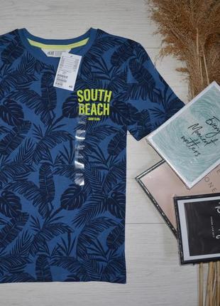 2-4/4-6/6-8/8-10 л h&m новая футболка из хлопкового трикотажа с принтом south beach4 фото