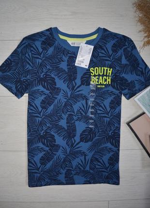 2-4/4-6/6-8/8-10 л h&m новая футболка из хлопкового трикотажа с принтом south beach5 фото