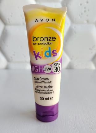 Солнцезащитный крем эйвон avon bronze kids spf 30 sun