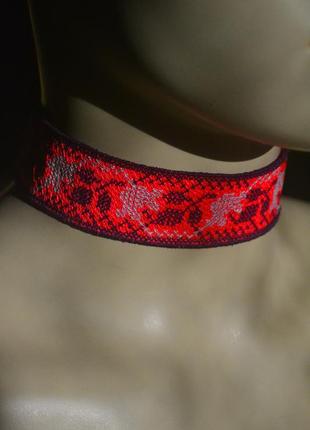 Крутий стильний яскравий вишитий український чокер