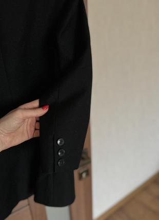 Трендовый черный теплый шерстяной италия стильный пиджак блейзер жакет  размер м-л5 фото