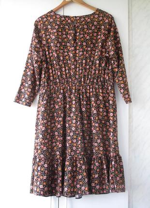 Симпатичное платье с воланом, цветочный принт3 фото