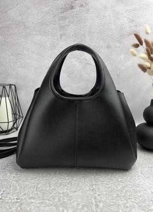Женская сумка черная tenderness классическая сумочка через плечо в подарочной упаковке