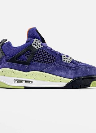 Чоловічі кросівки фіолетові nike air jordan 4 "paris violet"5 фото