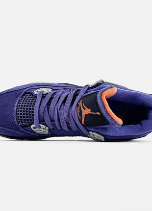 Чоловічі кросівки фіолетові nike air jordan 4 "paris violet"2 фото