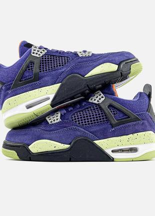 Чоловічі кросівки фіолетові nike air jordan 4 "paris violet"3 фото