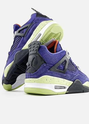 Чоловічі кросівки фіолетові nike air jordan 4 "paris violet"9 фото