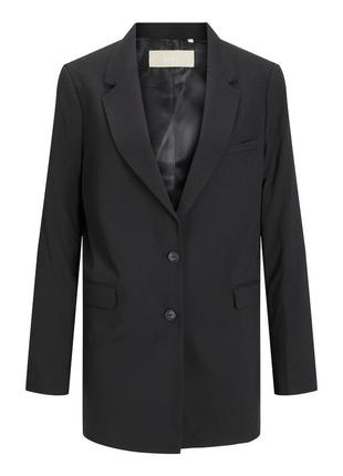 Чорний піджак, оверсайз піджак, чорний подовжений піджак від бренду jjxx8 фото