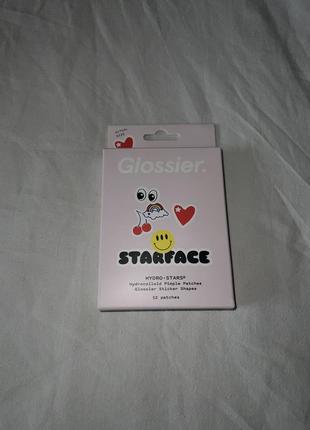 Гидроколлоидные патчи от прыщей и акне glossier x starface, новые!5 фото