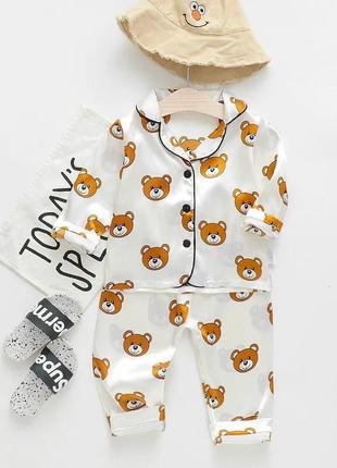 Піжама піжамка дитяча атласна на дівчинку хлопчика