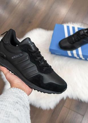 Adidas черные, кожа+замш кросівки адідас адидас кроссовки