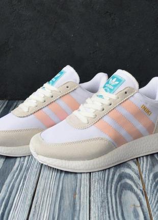 Adidas iniki бежеві з пудрою кросівки адідас інікі иники кроссовки6 фото